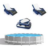 Intex Prism Frame 20ft x 52in Above Ground Pool Lounger Float (2 Pack) & Cooler