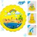 Huge 68 Splash Water Play Mat for Little Kids & Toddlers Water Sprinkler Water Inflatable Wading Pool for Summer Fun Outdoor Water Toys for Boys & Girls Yellow Rainbow