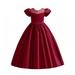 BULLPIANO Girls Dress Bridesmaid Wedding Tulle Dresses Birthday Party Princess Long Dress Wedding Pageant Dresses Tulle Party Gown Size 4-5 Years