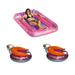 Swimline Suntan Lounge Pool Raft and UFO Chair Pool Float W/ Squirt Gun Adult Pink (2-Pack)