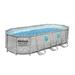 Bestway Power Steel Swim Vista 18 x 9 x 48 Above Ground Swimming Pool (Used)