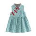 Floral Baby Princess Sleeveless Kids Dress Party Toddler Girls Cheongsam Outfits Girls Dress Skirt Frilly Dresses for Little Girls Clothes Dresses Youth Swing Dress Toddler Girls Skirt Dress And