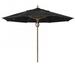 7.5 ft. White Aluminum Pole Acrylic Market Push Up Umbrella Black Canopy