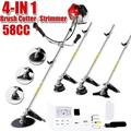 58CC Gas Weed Eaters Gas Weed Eaters 2-Cycle Straight Shaft Weed Eaters for Edgers in Lawn and Garden w/4 Detachable Heads Weed Trimmer Lawn Trimmers and Edgers