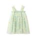 LBECLEY Girls Formal Dresses Kids Beach Floral Layered Birthday Dresses Girls Summer Beach Daisy Party Baby Dress Princess Toddler Dresses Tulle Sleeveless Baby Girls Autumn Dress Pumpkin Green 120