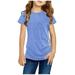Knot Tunic Button Short Girls Sleeve TShirt Casual Tops Front Blouse Tee Kids Girls Tops Baby Girl Toddler Long Sleeve Shirts Girls 2t Long Sleeves Shirt for Girls Sports T Shirts for Girls Long
