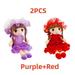 Surakey 2Pcs 17.7 Soft Baby Doll for Girl Down Cotton Rag Dolls Plush Baby Doll for Infants Toddlers Babies Kids Child Birthday Gift Xmas Gift Purple Red