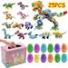 25 Packs Pre filled Easter Eggs with Toys Cute Animals Building Blocks with Easter Eggs for Easter Basket Stuffers Kids Easter Party Favors Easter Egg Hunt Classroom Events