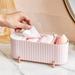 Qtips Storage Organizer - 4 Grids Separate Cotton Swabs Dispenser Holder Bathroom Canisters Lids for Cotton Balls Cotton Pads