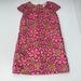 Disney Dresses | Disney Princess Girl’s Pink Short Sleeve Flower & Fan Mulan Dress Size 5/6 | Color: Gold/Pink | Size: 5g