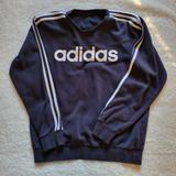 Adidas Shirts | Men's Medium Adidas Navy Blue Crewneck Sweatshirt | Color: Blue | Size: M