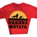 Disney Shirts | Disney Unisex Small Lion King Red Hakuna Matata T-Shirt Cotton | Color: Gold/Red | Size: S