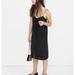 Madewell Dresses | Madewell Silk Button Front Slip Dress In Black Size 00 | Color: Black | Size: 00