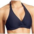 Athleta Swim | Athleta Women's 34b/C Tara Halter Bikini Top Swimsuit Padded, Removable Blue | Color: Blue | Size: M