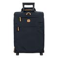 Bric's Expandable Cabin Trolley, X-Collection, Carry-on Suitcase with 2 Double Wheels, Durable and Ultra Light, Size: 39x55x20/23 cm, Ocean Blue