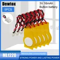 Dewtox – carte mère CMOS ML1220 3V 5 pièces batterie au Lithium Rechargeable à la main lampe de
