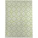 Green Rectangle 8' x 10' Kitchen Mat - Foundry Select Charlie-May Medallion Geo Kitchen Mat 96.0 x 120.0 x 0.08 in/white/brown | Wayfair