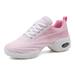 Womens Jazz Shoes Lace-up Sneakers Breathable Mesh Modern Dance Shoes Breathable Air Cushion Split-Sole Outdoor Dancing Shoes Platform Sneakers for Jazz Zumba Ballet Folk Pink 41
