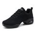 Womens Jazz Shoes Lace-up Sneakers Breathable Mesh Modern Dance Shoes Breathable Air Cushion Split-Sole Outdoor Dancing Shoes Platform Sneakers for Jazz Zumba Ballet Folk black 41