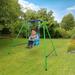 Toddler Blue Safety Swing Set With Folding Safety Seat Blue