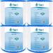 Tier1 Pool & Spa Filter Cartridge 4-pk | Replacement for Pentair R173213 Clean & Clear 50 Predator 50 Pleatco PAP50-4 Filbur FC-0684 Unicel C-9405 and More | 50 sq ft Pleated Fabric Filter Media