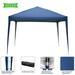 Lowestbest 10 x10 Easy Set up Canopy Tent Pop up Instant Folding Tent Outdoor Camping Waterproof Folding Tent Blue