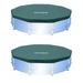 Intex 10ft Round Easy Set Outdoor Backyard Swimming Pool Cover Blue (2 Pack)