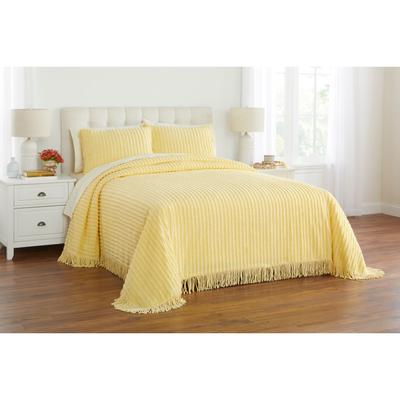 Chenille Bedspread by BrylaneHome in Yellow (Size FULL)
