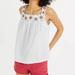 Madewell Tops | Madewell Embroidered Stripe Tank Top | Color: Red/Tan | Size: S