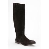 Urban Outfitters Shoes | 2/$30 Bdg Black Suede Leather Tall Western Distressed Toe Flat Boots 8.5 | Color: Black | Size: 8.5