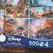 Disney Toys | Jigsaw Puzzles 4@ 500 Pieces Disney/ Kinkade | Color: Blue/Red | Size: See Discription