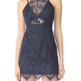 Free People Dresses | Free People Nothing Like This Lace Mini Dress Navy Size 4 | Color: Blue | Size: 4