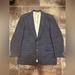 Burberry Suits & Blazers | I56 Vintage Burberry Navy Blue Glen Plaid Wool Blazer Sport Coat Jacket 46r | Color: Blue | Size: 46r