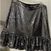 Michael Kors Skirts | Large New Mk Silver Sequins Large Mini Skirt No Tags | Color: Silver | Size: 32” Waist 19” Top To Bottom 16” Flat