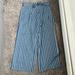 American Eagle Outfitters Pants & Jumpsuits | American Eagle Striped Tie Belt High Waist Straight Leg Pants | Color: Blue/White | Size: 10