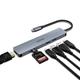 7-in-1 USB-C-Hub, HOPDAY Dual-Display USB-C-Adapter mit 4K HDMI, USB 3.0, 100 W Typ C PD, SD/TF, Dockingstation für MacBook Pro/Air, Dell, Surface, HP, Lenovo und andere Typ-C-Geräte