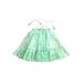 xkwyshop St. Patrick Day Outfits Toddler Infant Baby Girls Clover Sleeveless Dress Tulle Tutu for Girls Summer Green 6-12 Months