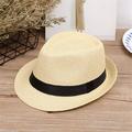 Premature Baby Clothes Girl Beach Straw Gangster Kids Children Fedora Cap Panama Summer Hat Hat Jazz Baby Care