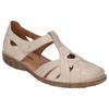 Klettschuh JOSEF SEIBEL "ROSALIE 29", Damen, Gr. 40, beige (creme), Leder, klassisch, Schuhe, Spangenschuh, Sandale, Komfortschuh mit modischer T-Spange