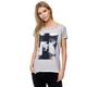 T-Shirt DECAY Gr. L, grau (grau, mehrfarbig) Damen Shirts Print