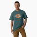 Dickies Men's Short Sleeve Tri-Color Logo Graphic T-Shirt - Lincoln Green Size L (WS22A)