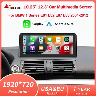Autoradio Android CarPlay sans fil 10.25 pouces lecteur de limitation de voiture pour BMW Série 1