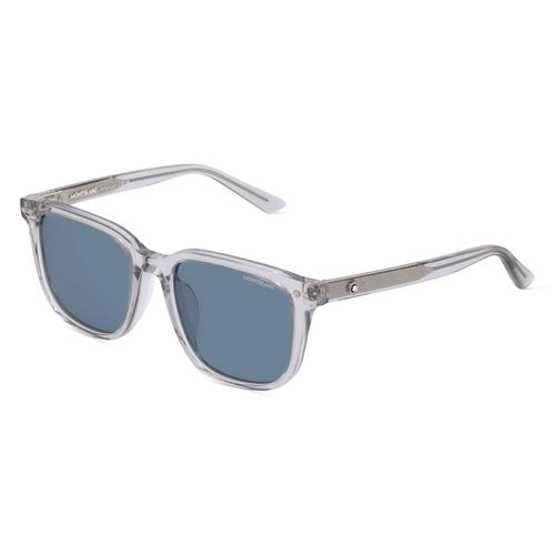 Montblanc MB0258SA Herren-Sonnenbrille Vollrand Eckig Kunststoff-Gestell, grau