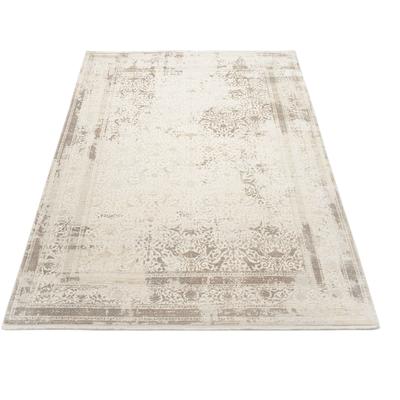 Teppich MUSTERRING "OPERA", beige (beige, braun), B:140cm H:8mm L:200cm, Viskose, Polyacryl, Teppiche, Fransenteppich, exclusive MUSTERRING DELUXE COLLECTION hochwertig gekettelt Fransen Image