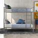 Silver Twin Over Twin Metal Bunk Bed