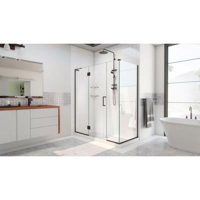 Dreamline DreamLine Unidoor-X 46 1/2 inch W x 30 3/8 inch D x 72 inch H Frameless Hinged Shower Enclosure in Oil Rubbed Bronze E12614530-06