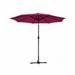 Jeco UBP92-UBF95 9 Ft. Aluminum Patio Market Umbrella Tilt with Crank - Burgundy Fabric & Black Pole