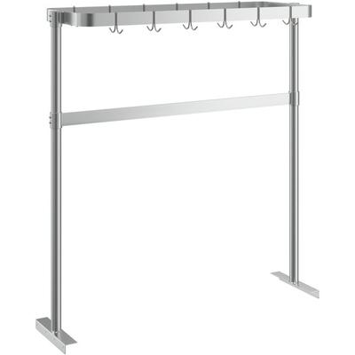 Regency 48" Stainless Steel Table-Mounted Pot Rack with 12 Hooks