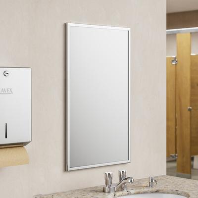 American Specialties, Inc. 18" x 30" Plate Glass Mirror with Stainless Steel Chan-Lok Frame 10-0620-1830