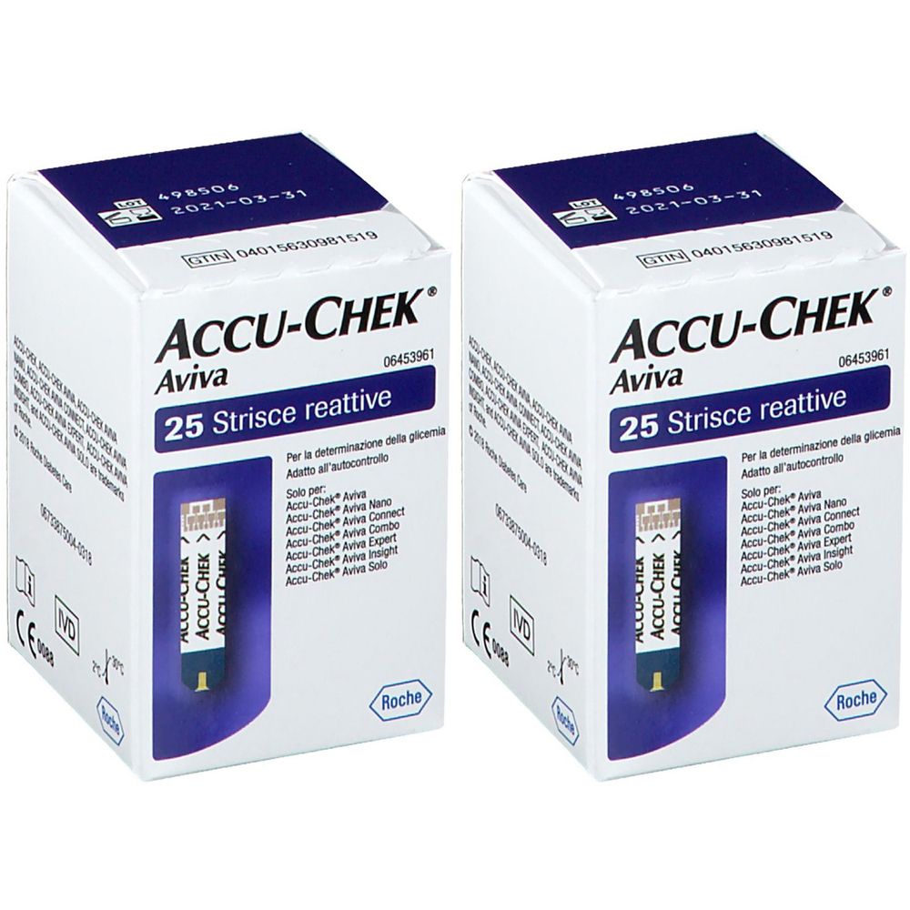ACCU-CHEK® Aviva Strisce Set da 2 2x25 pz reattive